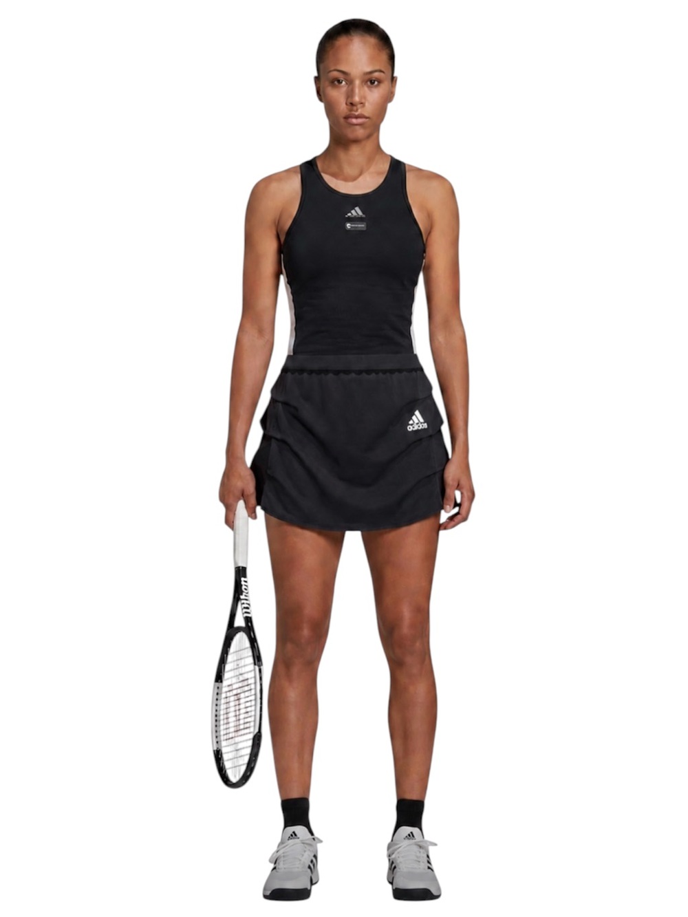 Adidas Black Climacool Ruched Tennis Skirt with Built in Shorts Size Medium - Picture 2 of 8